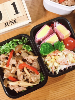 豚こまの焼肉炒め弁当 22/6.1-レシピのメイン写真