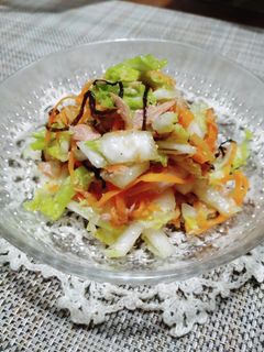 白菜とツナの塩昆布Wうまみサラダ-レシピのメイン写真