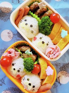 キャラ弁☆早楽!可愛いアザラシ弁当☆-レシピのメイン写真