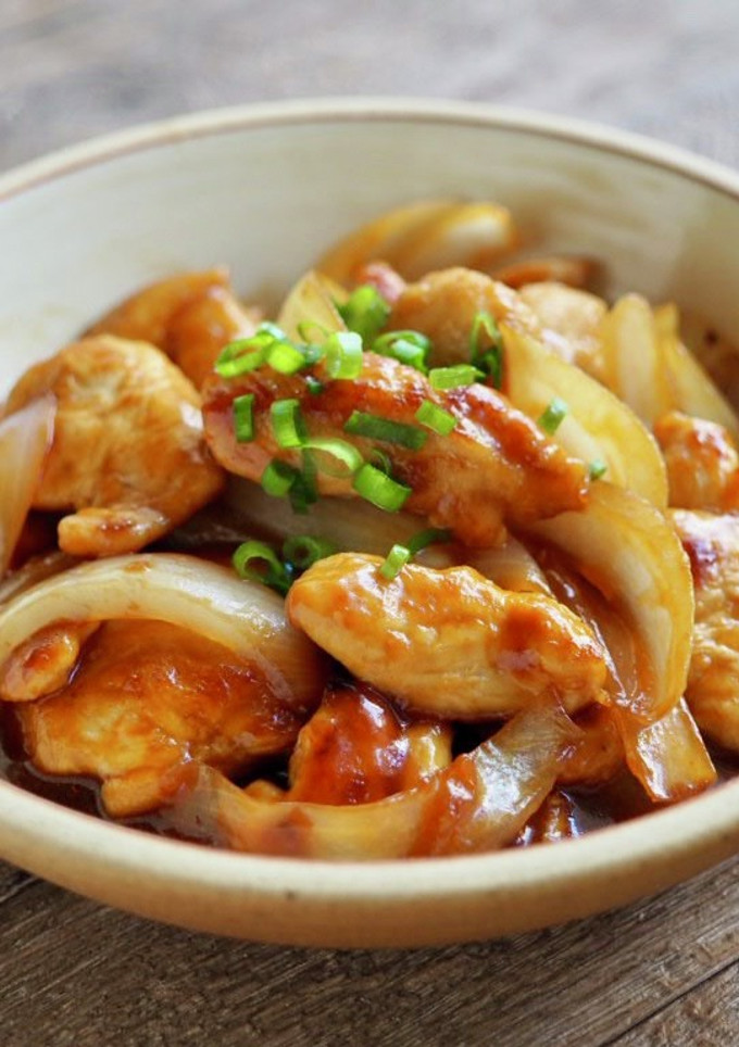 簡単！玉ねぎと鶏むね肉の甘酢炒め-レシピのメイン写真