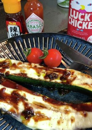 ズッキーニの味噌チーズ焼き。おうち居酒屋-レシピのメイン写真