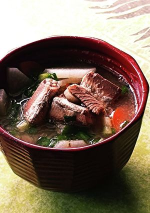 イワシ水煮缶de根菜味噌汁-レシピのメイン写真