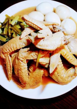 簡単☆手羽先と卵の黒酢煮-レシピのメイン写真
