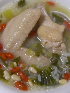 鶏スープの中華がゆ-レシピのメイン写真