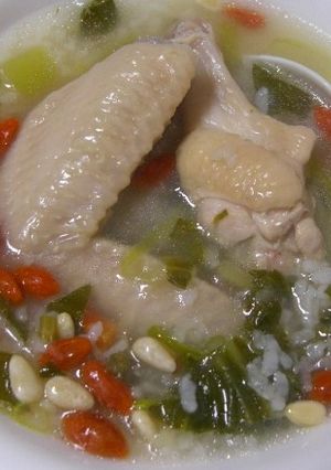 鶏スープの中華がゆ-レシピのメイン写真