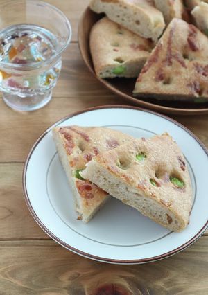 全粒粉で☆枝豆とチーズのフォカッチャ-レシピのメイン写真