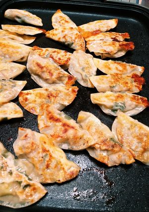 大葉、バジル、チーズ豚コマ餃子-レシピのメイン写真