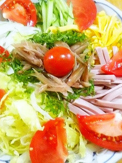 素麺で冷やし中華-レシピのメイン写真
