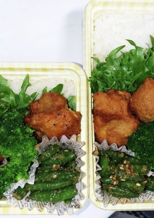 【夫婦弁当225】冷食といんげん胡麻和え-レシピのメイン写真