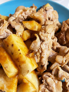 材料4つ長芋と豚肉のウスターソース炒め-レシピのメイン写真