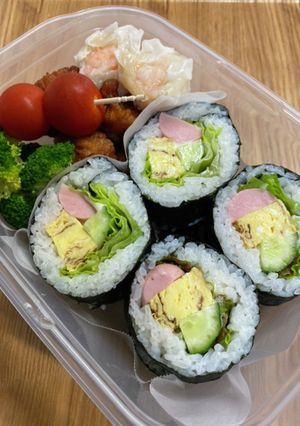 中1女子弁当アスメシ25☆サラダ巻き-レシピのメイン写真