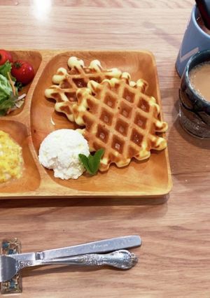 お家カフェ❁盛り付け案･ワッフル-レシピのメイン写真