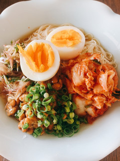 納豆キムチそうめん-レシピのメイン写真