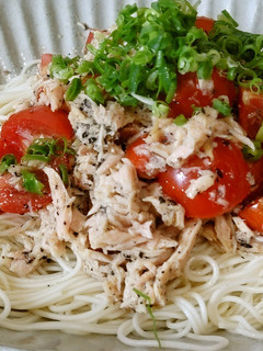 ☆男飯☆033 ツナトマトごま油そうめん-レシピのメイン写真
