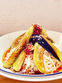 ナスのピリ辛冷やしそうめん-レシピのメイン写真