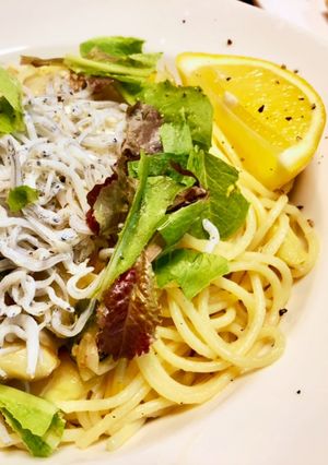 白アスパラとシラスのサワークリームパスタ-レシピのメイン写真