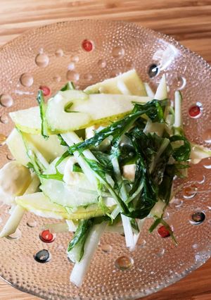 りんごと水菜のサラダ(●´ω｀●)-レシピのメイン写真
