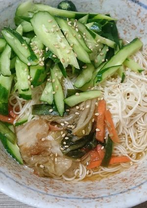 簡単　ソーメンで作る冷麵☆ヴィーガン-レシピのメイン写真