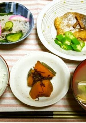 【夏】かぼちゃの煮物-レシピのメイン写真