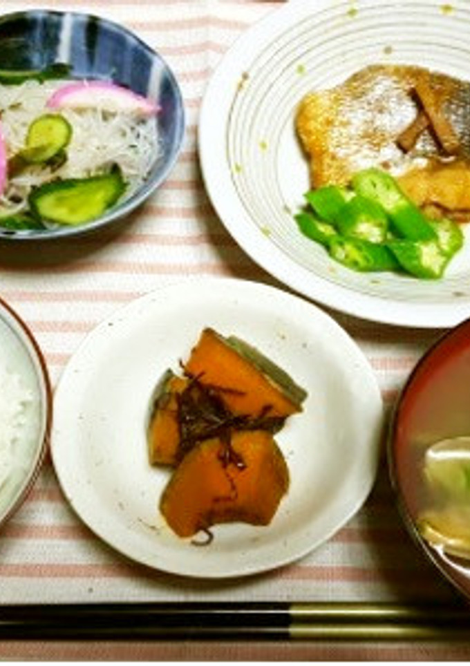 【夏】かぼちゃの煮物-レシピのメイン写真