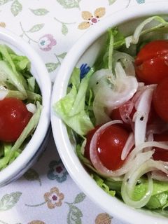 プチトマトと玉ねぎのサラダ-レシピのメイン写真