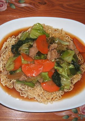 インスタント麺のかた焼きそば！-レシピのメイン写真