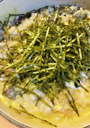 雑炊の素活用●鶏＆キノコ＋十六穀米雑炊-レシピのメイン写真