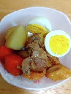 圧力鍋で肉じゃがとゆで卵リメイクも-レシピのメイン写真