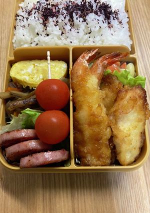 中1女子弁当アスメシ26☆甘辛えび天-レシピのメイン写真