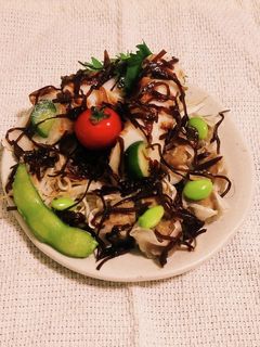 竹輪にきゅうり入 枝豆&トマト チョンす-レシピのメイン写真