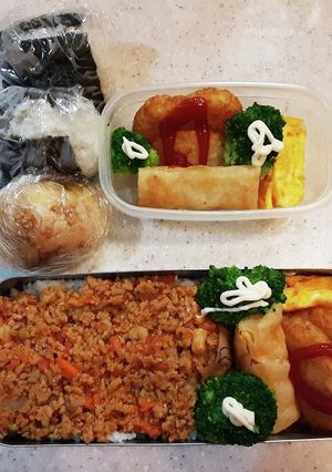 高校生弁当覚え書き32キーマカレー弁当-レシピのメイン写真