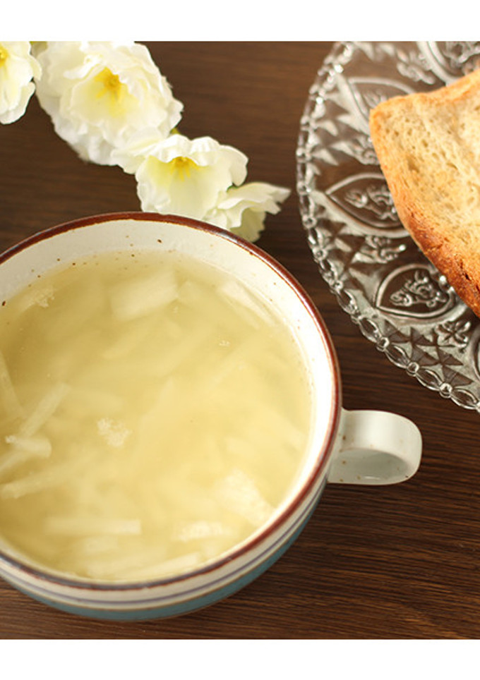 白だしで作る｜玉ねぎ＆長いも のスープ-レシピのメイン写真