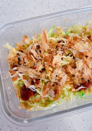 レンジで3分！オートミールお好み焼き-レシピのメイン写真