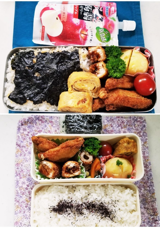 手羽から揚げ&カジキフライ弁当-レシピのメイン写真
