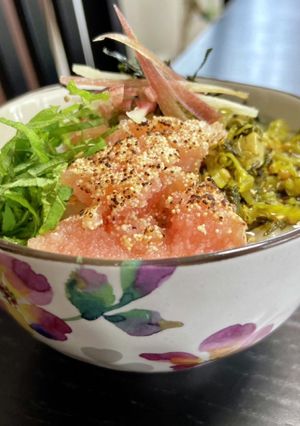 炙りたらこと高菜の冷やし出汁茶漬け-レシピのメイン写真