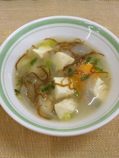もずくのみそ汁@倉敷市学校給食-レシピのメイン写真
