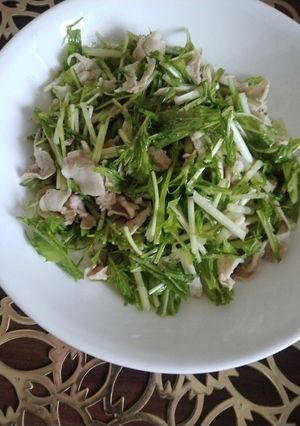 豚しゃぶサラダ。水菜のみ。ゴマだれ以外で-レシピのメイン写真