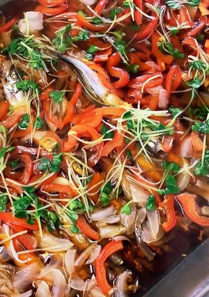 ししゃもと野菜の焼き浸し-レシピのメイン写真