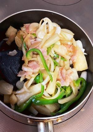 長芋とベーコン野菜炒め-レシピのメイン写真