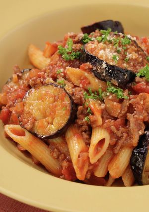 根菜たっぷり！秋茄子のボロネーゼパスタ-レシピのメイン写真