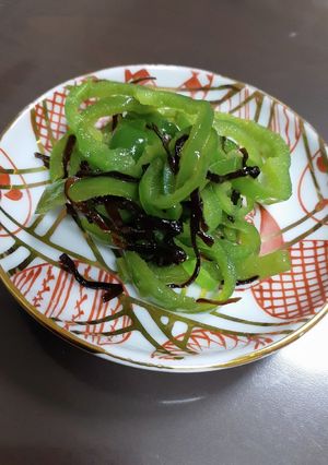 ピーマンの塩昆布あえ-レシピのメイン写真