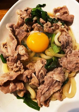 レンチン肉肉うどん汁少なめ-レシピのメイン写真
