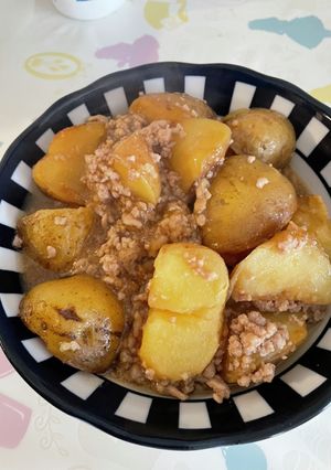 ジャガイモとひき肉の甘口あんかけ-レシピのメイン写真