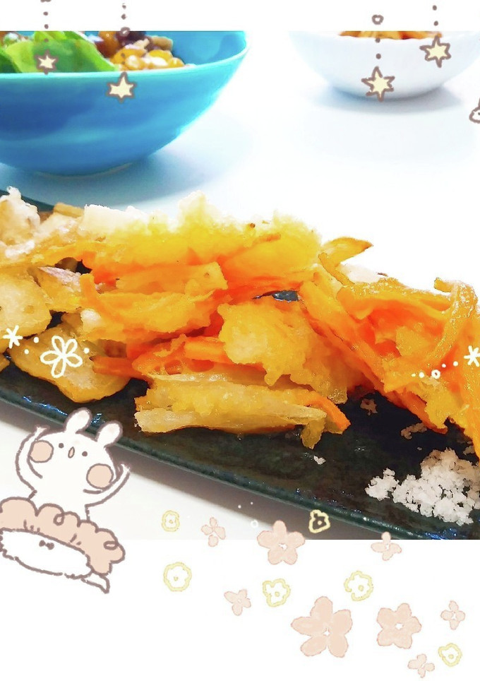 【マクロビ】大根の皮の天ぷら＆かき揚げ-レシピのメイン写真