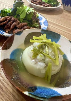 豚ひきdeかぶのくり抜き煮！-レシピのメイン写真