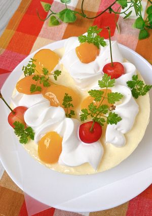 ラズベリーとマンゴーチーズムースケーキ-レシピのメイン写真