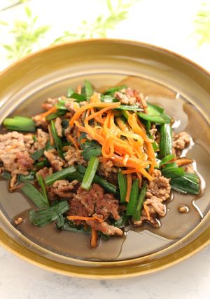 簡単！ニラ肉しょうが焼き-レシピのメイン写真