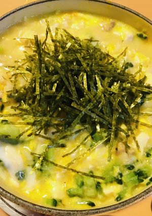 雑炊の素活用●ゴーヤーチャンプルー風雑炊-レシピのメイン写真