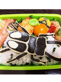 クワガタ&カブトムシ お弁当 キャラ弁-レシピのメイン写真