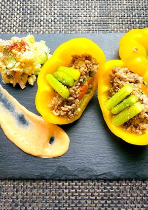 パプリカの肉野菜詰め　オーブン焼き-レシピのメイン写真